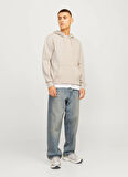 Jack & Jones Kapüşon Yaka Ekru Erkek Sweatshırt 12256534_JJELEGACY SWEAT HOOD NOOS