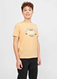 Jack & Jones Baskılı Somon Erkek T-Shirt JJELOGO TEE SS NECK 2 COL 23/24 NOO