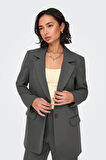 ONLLANA-BERRY L/S OVS BLAZER TLR NOOS KOYU GRİ 15245698