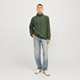 Jack Jones Quarter Zip Sweatshirt Corp Logo Polar Fleece