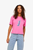 JJXX Jxsally Kadın Pembe T-Shirt 12227968-PeachEcho