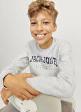 Jack & Jones Baskılı Erkek Çocuk Beyaz Sweatshırt 12258967
