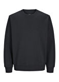 Jack & Jones Düz Yaka Siyah Erkek Sweatshırt 12259149_RDDRYDER SWEAT CREW NECK S