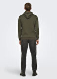 Only & Sons Kapüşon Yaka Koyu Kahve Erkek Sweatshırt ONSCERES HOODIE SWEAT NOOS
