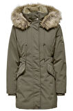 Only Kadın Suni Kürk Kapüşonlu Parka Mont - 15300627