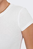 Only Kadın Elina Kadın Beyaz Basic T-shirt - 15320229-W