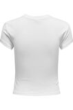 ONLELINA S/S O-NECK SHORT TOP JRS NOOS BEYAZ