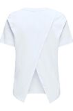 ONLY ONLKELLY LIFE S/S BACK WRAP TOP JRS 15319398 P.BEYAZ