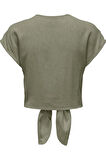 ONLSIESTA SS KNOT LIN BL SHIRT PNT NOOS YEŞİL