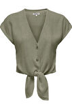 ONLSIESTA SS KNOT LIN BL SHIRT PNT NOOS YEŞİL