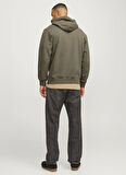 Jack & Jones Kapüşon Yaka Haki Erkek Sweatshırt 12259068_RDDBENJAMIN HOOD SWEAT L/S