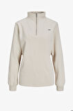 JJXX Jxabbie Kadın Bej Sweatshirt 12259894-Moonbeam