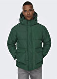 Only & Sons Yeşil Erkek Mont ONSCARL LIFE QUILTED JACKET NOOS OT