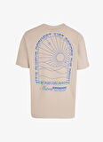 Only & Sons O Yaka Baskılı Açık Bej Erkek T-Shirt ONSKASON RLX PRINT SS TEE