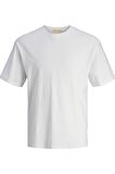 JACK&JONES JORARUBA SUMMERBLANK TEE SS CREW NECK 12255351 BEYAZ