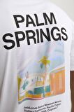 JACK&JONES JORARUBA LANDSCAPE TEE SS CREW NECK12255525 BEYAZ