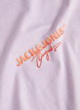 Jack & Jones Bisiklet Yaka Lila Erkek T-Shirt JORARUBA PUFF BRANDING TEE SS CREW