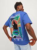 Jack & Jones Erkek Sırt Baskılı Oversize T-shirt - 12256930
