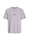 Jack & Jones Bisiklet Yaka Lila Erkek T-Shirt JORMARBELLA BACK TEE SS CREW NECK