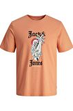 JACK&JONES JORCOCONUT SKULL TEE SS CREW NECK LN 12255192 PUDRA