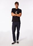 Jack & Jones Bisiklet Yaka Siyah Erkek T-Shirt JORMARBELLA FRONT TEE SS CREW NECK