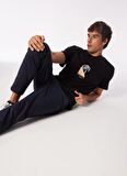 Jack & Jones Bisiklet Yaka Siyah Erkek T-Shirt JORMARBELLA FRONT TEE SS CREW NECK