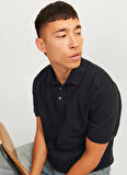 Jack & Jones Polo Yaka Siyah Erkek T-Shirt JPRBLUWILLIAM WASH SS POLO SN