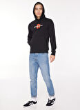 Jack & Jones Kapüşon Yaka Siyah Erkek Sweatshırt 12261176_JORBEHIND SWEAT HOOD EXC