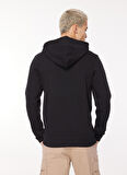 Jack & Jones Kapüşon Yaka Siyah Erkek Sweatshırt 12261177_JORLOUI SWEAT HOOD EXC
