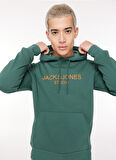 Jack & Jones Kapüşon Yaka Yeşil Erkek Sweatshırt 12261177_JORLOUI SWEAT HOOD EXC
