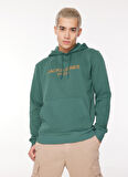 Jack & Jones Kapüşon Yaka Yeşil Erkek Sweatshırt 12261177_JORLOUI SWEAT HOOD EXC