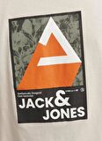 Jack & Jones Yuvarlak Yaka Krem Erkek T-Shirt JCOJJ COLORFUL TEE SS CREW NECK LN