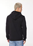 Jack & Jones Kapüşon Yaka Siyah Erkek Sweatshırt 12261178_JORBIG SWEAT HOOD EXC