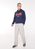 Jack & Jones Kapüşon Yaka Lacivert Erkek Sweatshırt 12261178_JORBIG SWEAT HOOD EXC