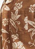 Jack & Jones Comfort Fit Kahve Erkek Gömlek JPRBLUFLORES PRINT SHIRT S/S LN