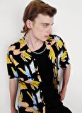 Jack & Jones Relaxed Siyah Erkek Gömlek JORJEFF GALLERY AOP RESORT SHIRT SS
