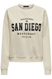 ONLSWEAT LIFE L/S CREW O.SIZE STATE NOOS KREM
