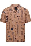 ONLY & SONS ONSALVIN REG SS OBJECT AOP RESORT SHIRT 22029104 MERCAN