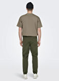 Only & Sons Yüksek Bel Normal Haki Erkek Chino Pantolon ONSLINUS TAPER 0183 PANT NOOS