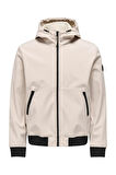 Only & Sons Erkek Onsbowıe Kapüşonlu Softshell Ceket Mont 22029276 Taş