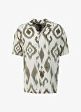 Jack & Jones Relaxed Haki Erkek Gömlek JORJEFF GALLERY AOP RESORT SHIRT SS