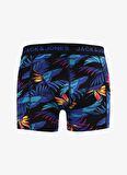 Jack & Jones Siyah Erkek Boxer 12262241_JACBLUE LEAVES TRUNK TRY