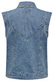 Only Onlkennedy Sl Waistcoat Kadın Denim Yelek 15278041