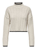 ONLCHICK STITCH LS HIGHNECK KNT NOOS Kadın Bej Kazak - 15329963