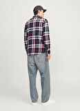 Jack & Jones Regular Fit Lacivert Erkek Gömlek 12235982_JJECLASSIC AUTUMN CHECK SH