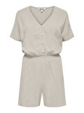 ONLSIESTA S/S LINEN BL PLAYSUIT PNT Kadın Bej Tulum - 15322849
