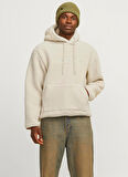 Jack & Jones Kapüşon Yaka Krem Erkek Sweatshırt 12263011_JORFREDERIKSBERG TEDDY SWE