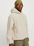 Jack & Jones Kapüşon Yaka Krem Erkek Sweatshırt 12263011_JORFREDERIKSBERG TEDDY SWE