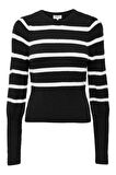 ONLPIUMO LS PUFF STRIPE O-NECK CC KNT SİYAH15324211