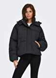 Only Antrasit Kadın Mont ONLHOPE SHORT PUFFER JACKET CC OTW
